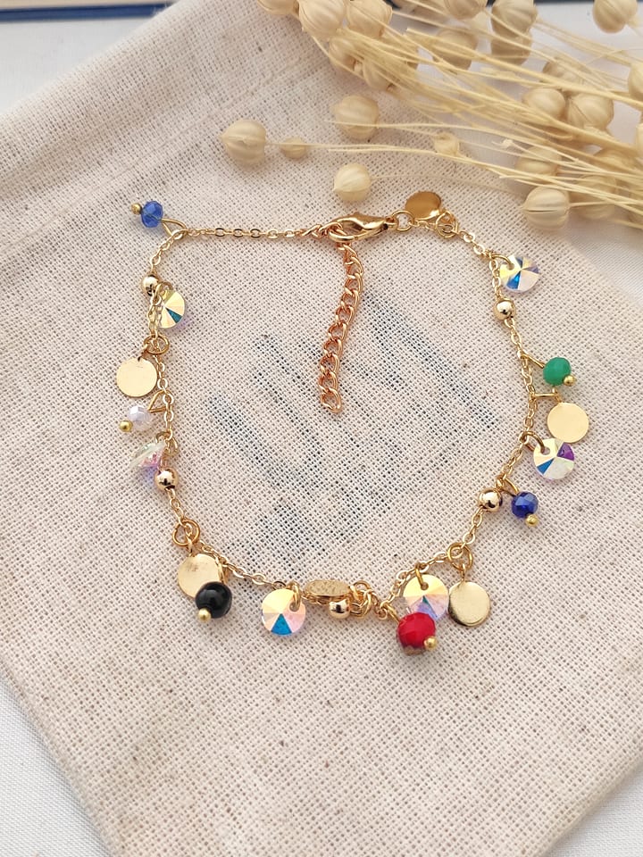 atelier MIU Pozłacana bransoletka z elementami ozdobnymi