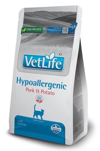 VET LIFE NAT CAT HYPO PORK POTATO ADULT 1,5kg