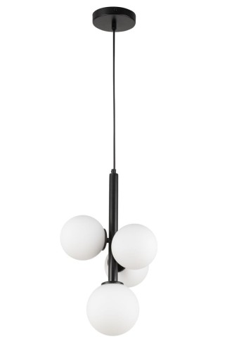 Perla lampa wisząca 4xG9 czarna/biała 33487