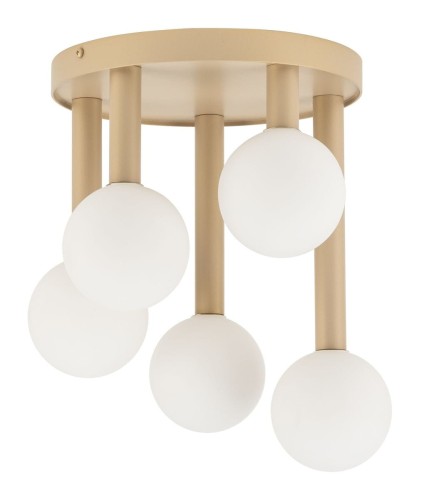Perla lampa sufitowa 5xG9 złota/biała 33604