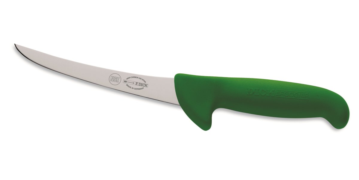 Dick Ergogrip nóż trybownik wygięty twardy  15 cm zielony 8299115