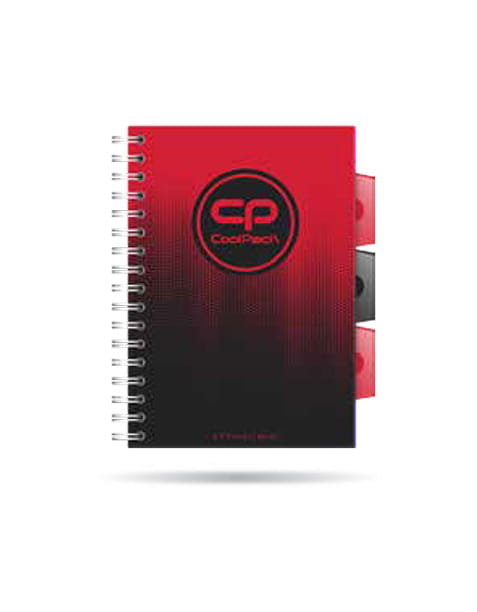 CoolPack, Kołozeszyt A5 kratka, gradient cranberry, 100k