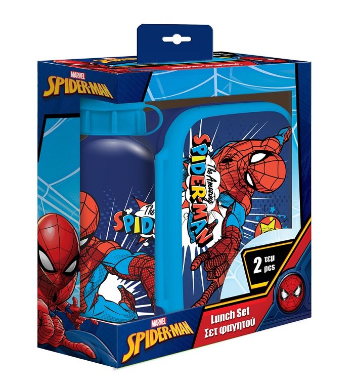 Lunch Box Bidon Aluminiowy, Pudełko Spiderman