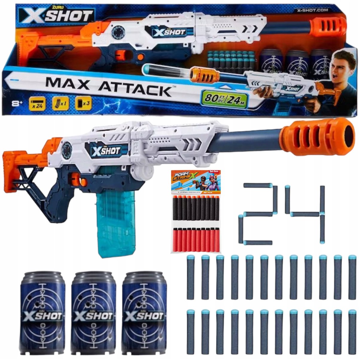 Snajperka Pistolet Na Strzałki Piankowe X-Shot Max