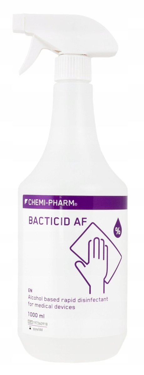 Chemi-Pharm Bacticid AF spray do dezynfekcji 1000 ml BACTICID AF 1000ML 8%