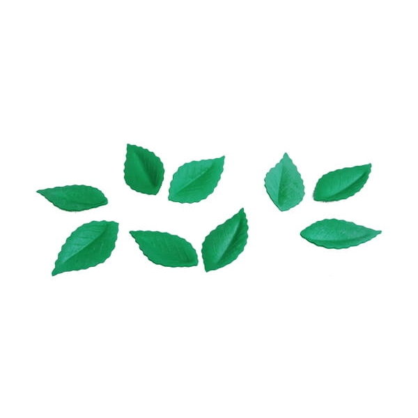 Liście dekoracje waflowe zielone listki 30 szt