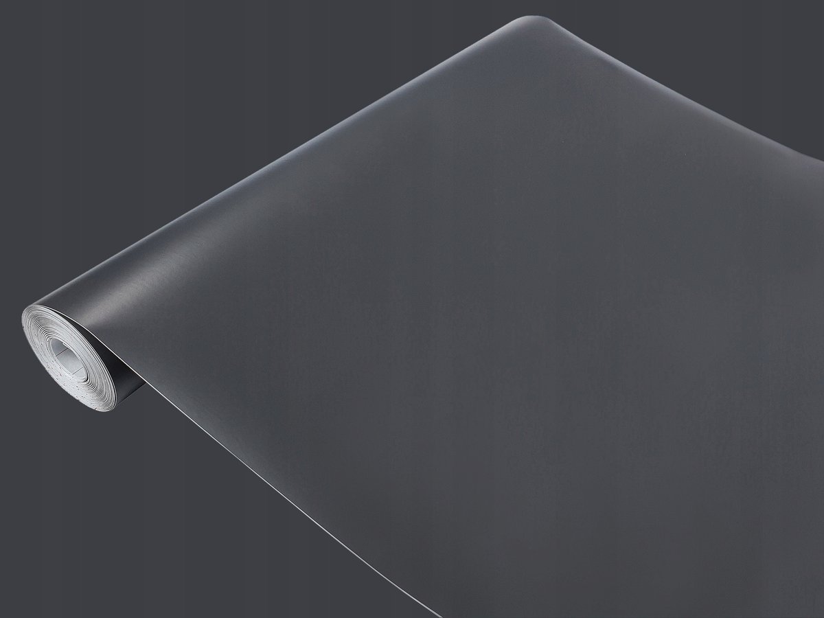 Samoprzylepna Okleina Meblowa Ciemnoszara Matowa Na Meble Regał Szafkę 45x990