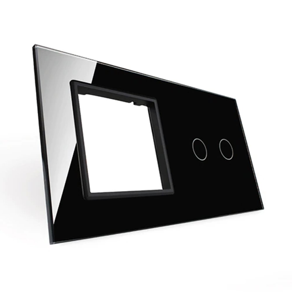 Livolo Panel Szklany Włącznika Podwój. I Gniazda C