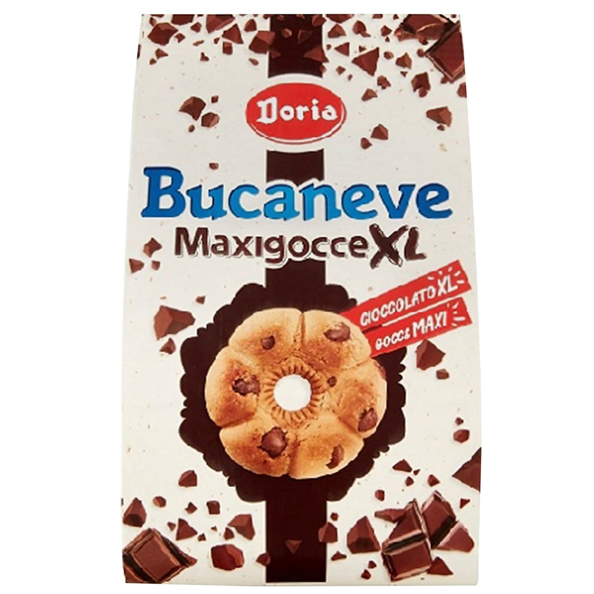 DORIA Bucaneve Maxigocce XL - Kruche ciastka z kawałkami czekolady 300g 3 paczki