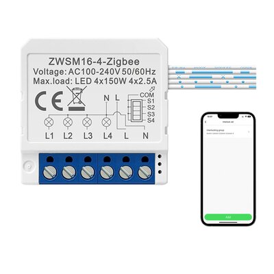 Inteligentny przełącznik dopuszkowy ZigBee Avatto ZWSM16-W4 TUYA