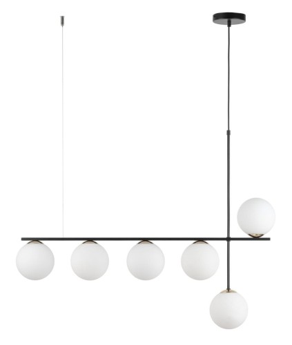 Silia lampa wisząca 6xG9 czarna/biała 33697