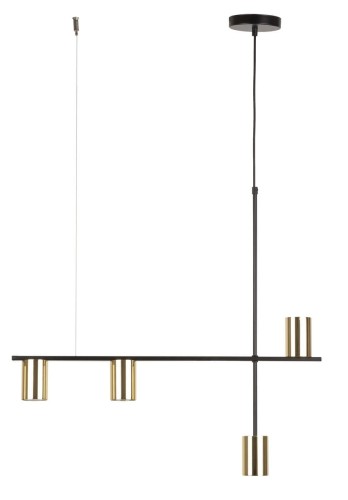 Vendo lampa wisząca 4xGU10 czarna/mosiądz 33690