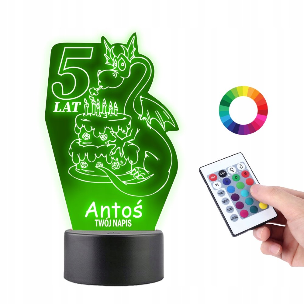 Lampka na Biurko Statuetka Prezent Urodziny Smok