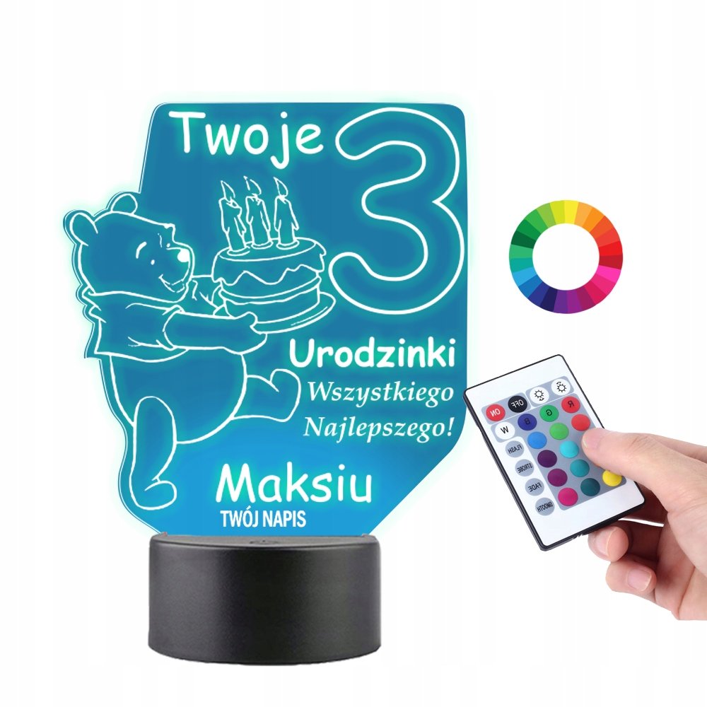 Lampka na Biurko Statuetka Prezent Urodziny Kubuś