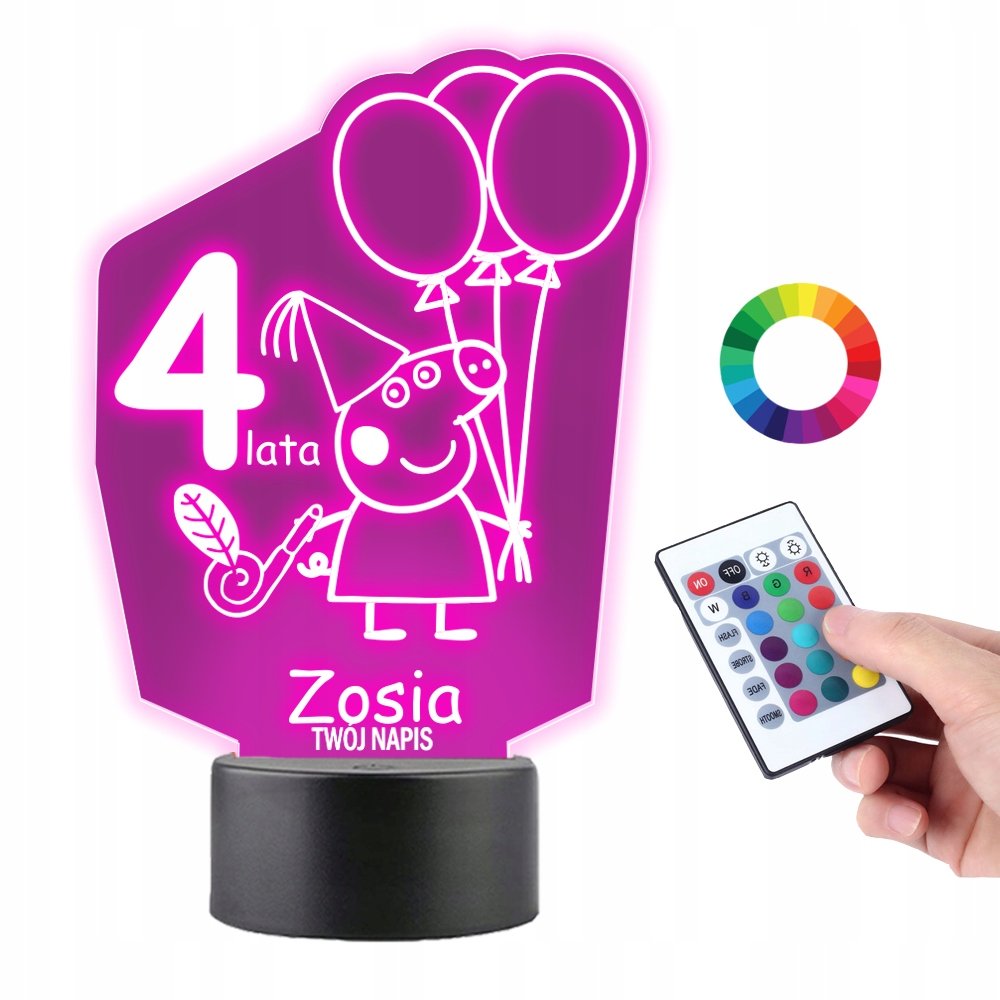 Lampka na Biurko Statuetka Prezent Urodziny Peppa