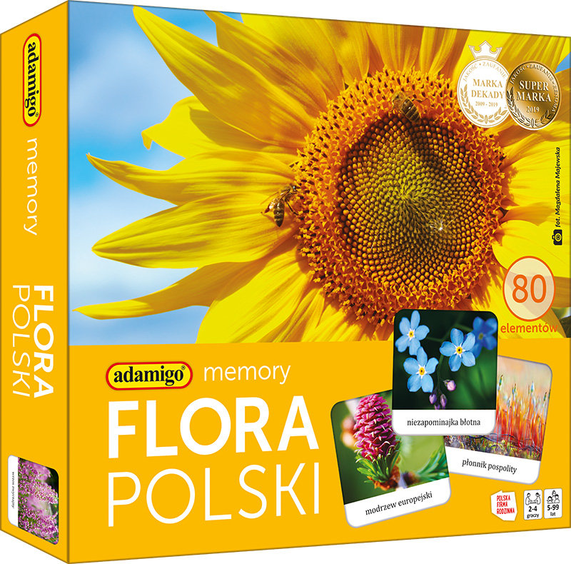 Adamigo, Gra Memory - Flora Polski, 80 elementów