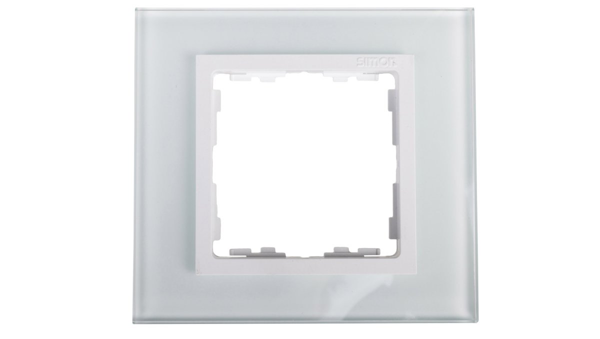 Kontakt Simon Kontakt_Simon Ramka 1x szkło - natural / ramka pośrednia biała 82617-60