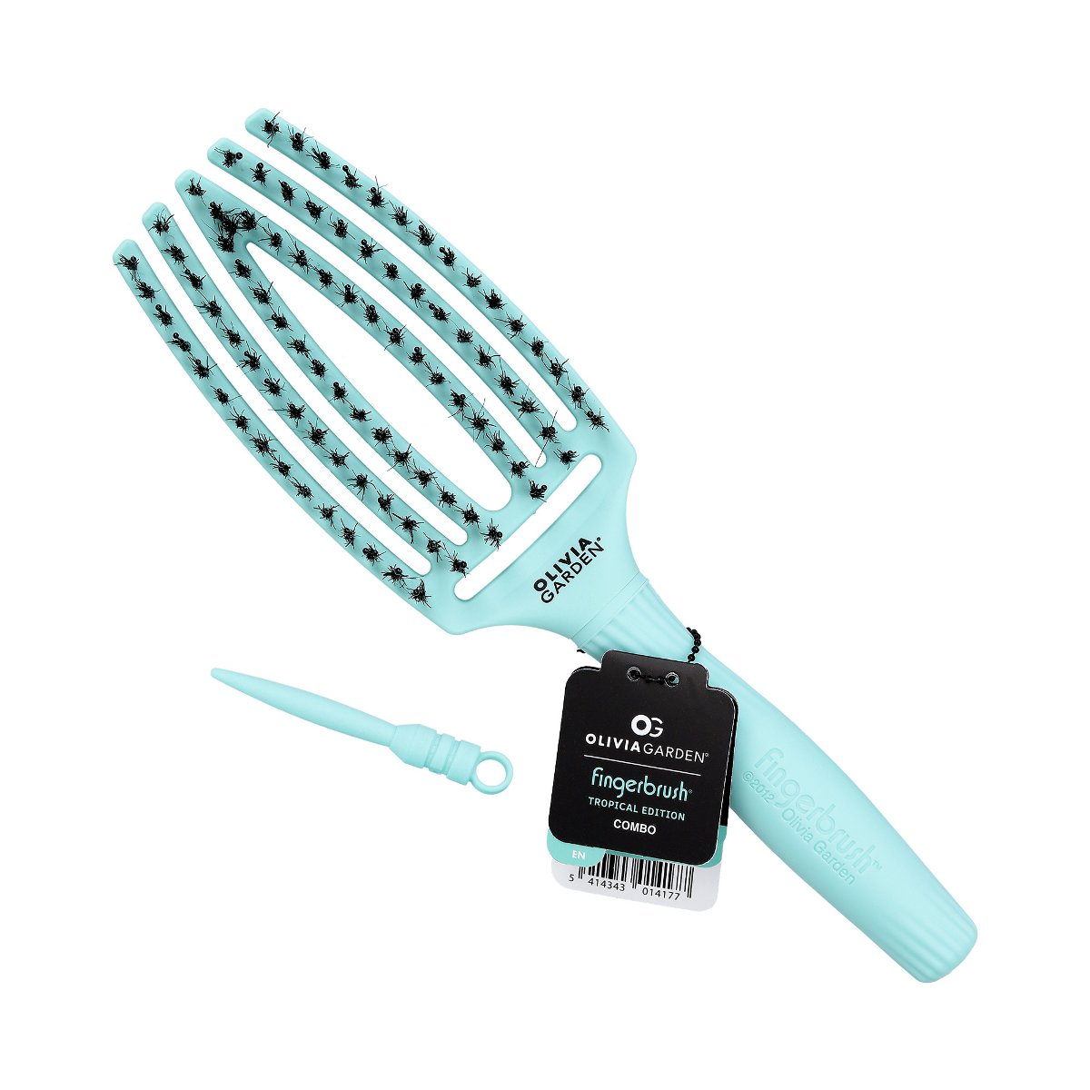 Olivia Garden Finger Brush Combo szczotka do włosów Tropical Mint Medium