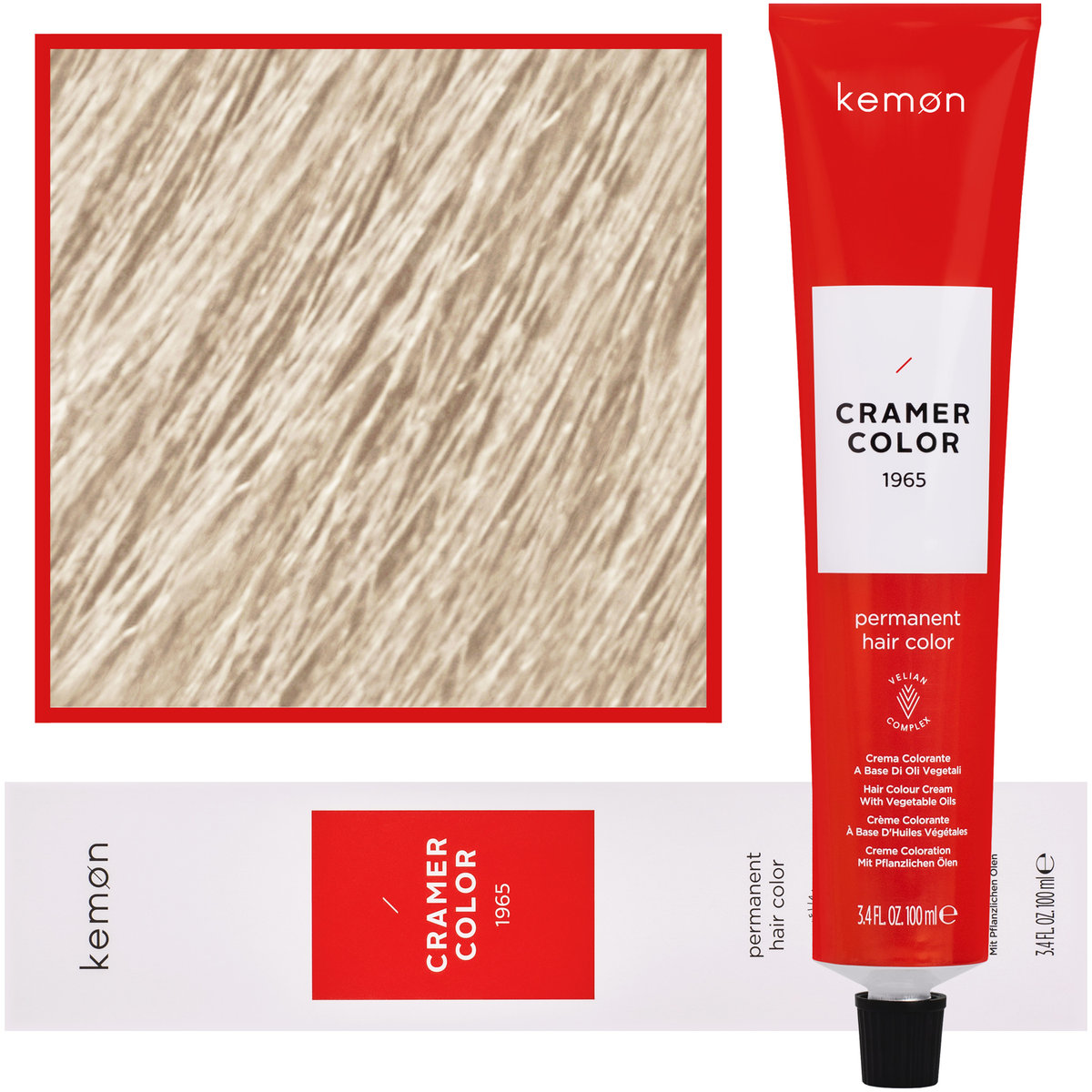 Kemon, Cramer Color, Kremowa farba do włosów z olejkami roślinnymi 10,78 Fioletowy Perłowy Platynowy, 100 ml