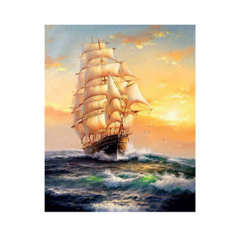 Diamond painting haft diamentowy  - statek