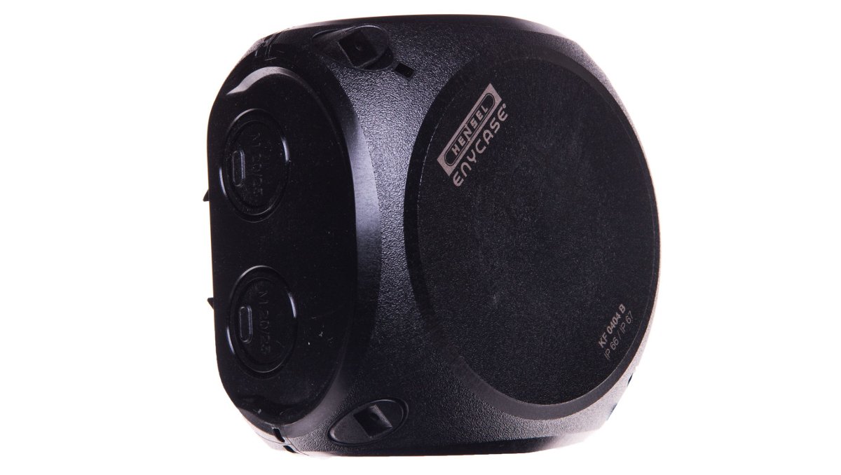 Hensel Puszka natynkowa KF 0404 B do instalacji zewnętrznych, czarna 104x104x70, z zaciskami CU 5-bieg. 4mm , IP66/IP67, odporne na UV KF 0404 B