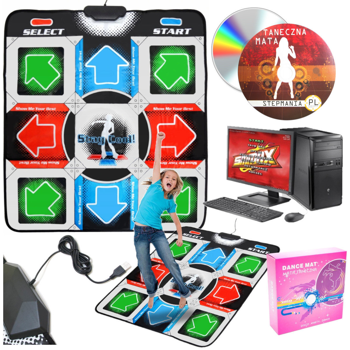 Mata Do Tańczenia Taneczna Laptop Pc Usb Stepmania U272