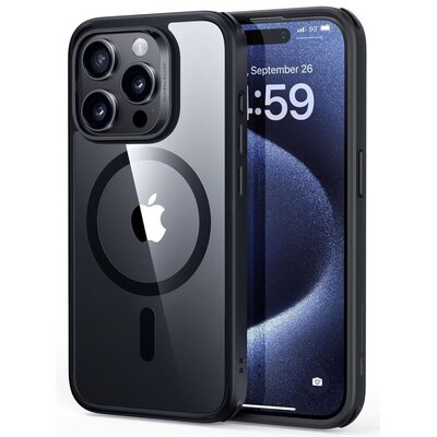 Etui APPLE IPHONE 15 PRO ESR CH Halolock MagSafe transparentne czarne