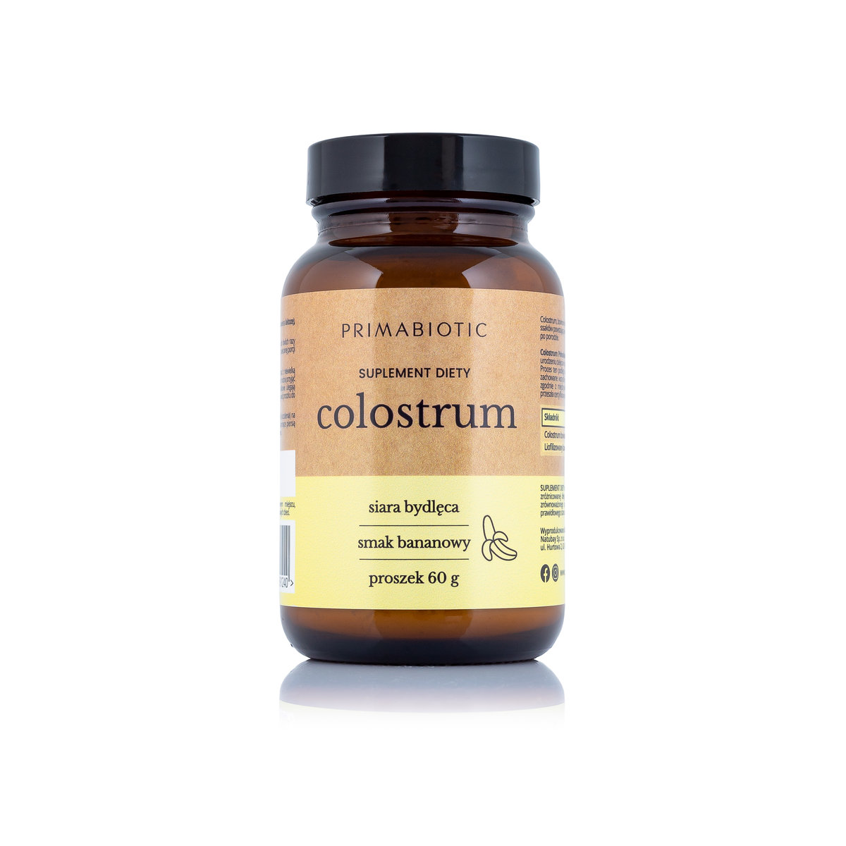 Suplement diety, Colostrum proszek (60 g) - smak bananowy