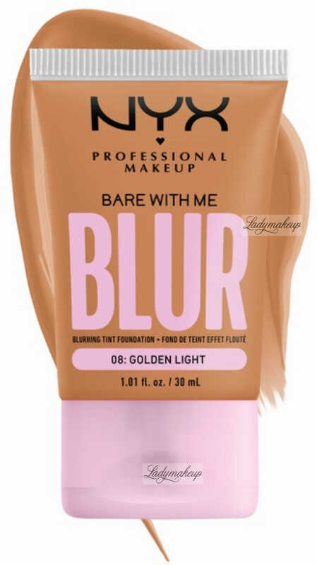 NYX Professional Makeup - BARE WITH ME - BLUR - Blurring Tint Foundation - Wygładzający podkład do twarzy - 30ml - 08 GOLDEN LIGHT