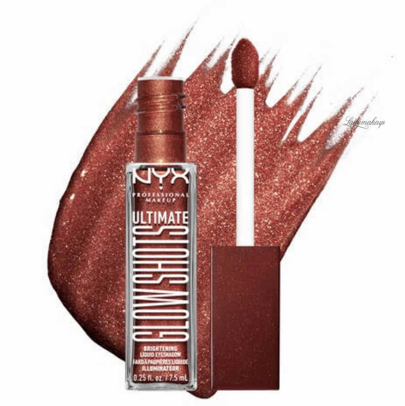 NYX Professional Makeup - ULTIMATE - GLOW SHOTS - Liquid Eyeshadow - Płynny cień do powiek - 7,5 ml - 16 SIX FIGS