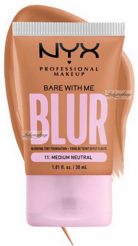 NYX Professional Makeup - BARE WITH ME - BLUR - Blurring Tint Foundation - Wygładzający podkład do twarzy - 30ml - 11 MEDIUM NEUTRAL