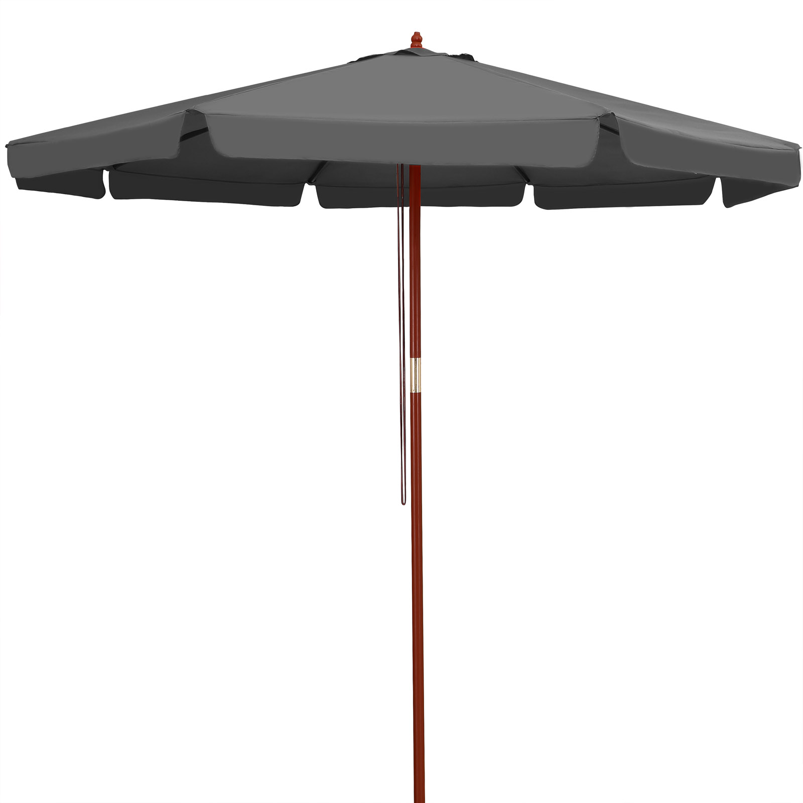 Parasol balkonowy Antracyt Drewno Ø330cm Ochrona UV 50+