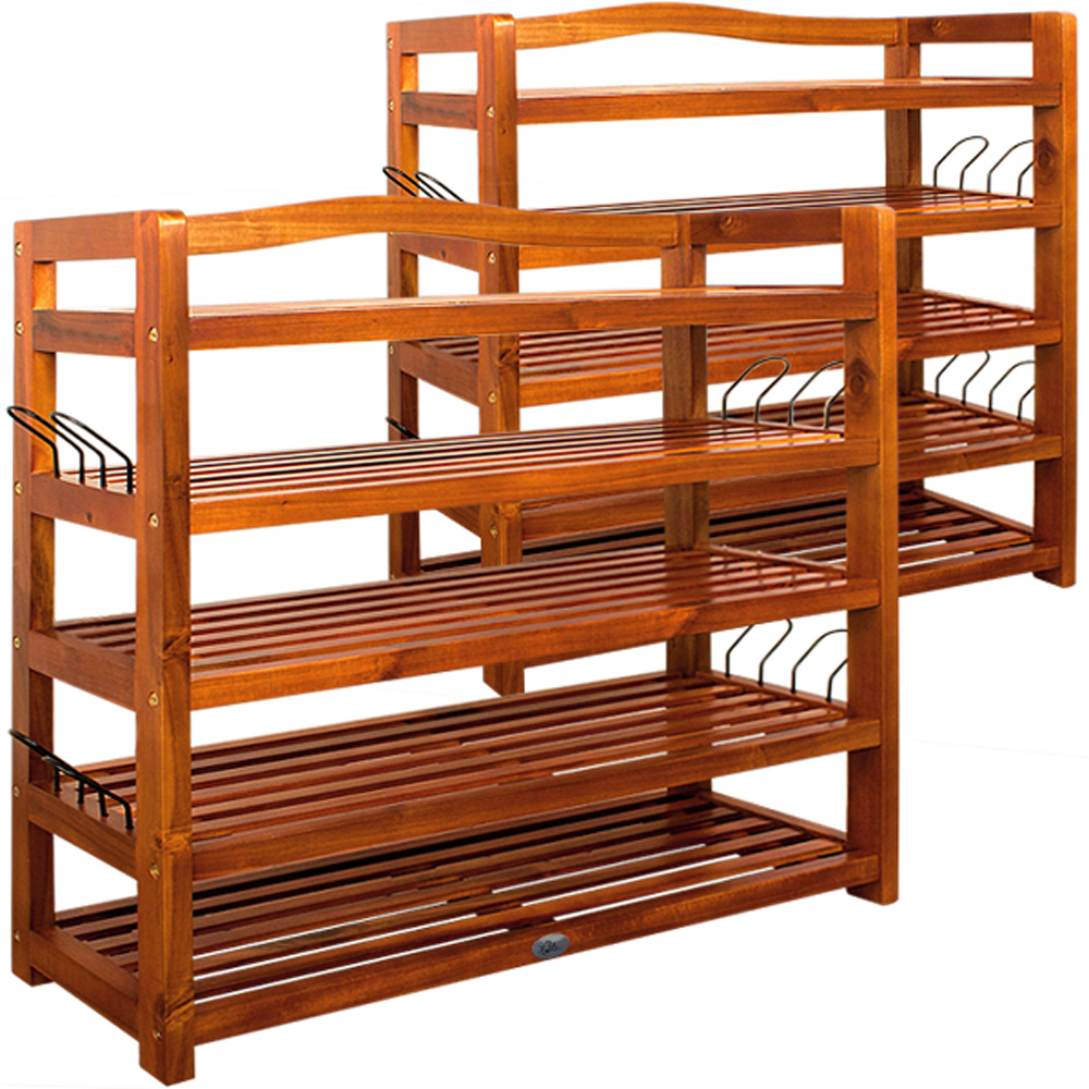 Szafka Półka na Buty 2 szt. 82x95x26 Drewno Akacja