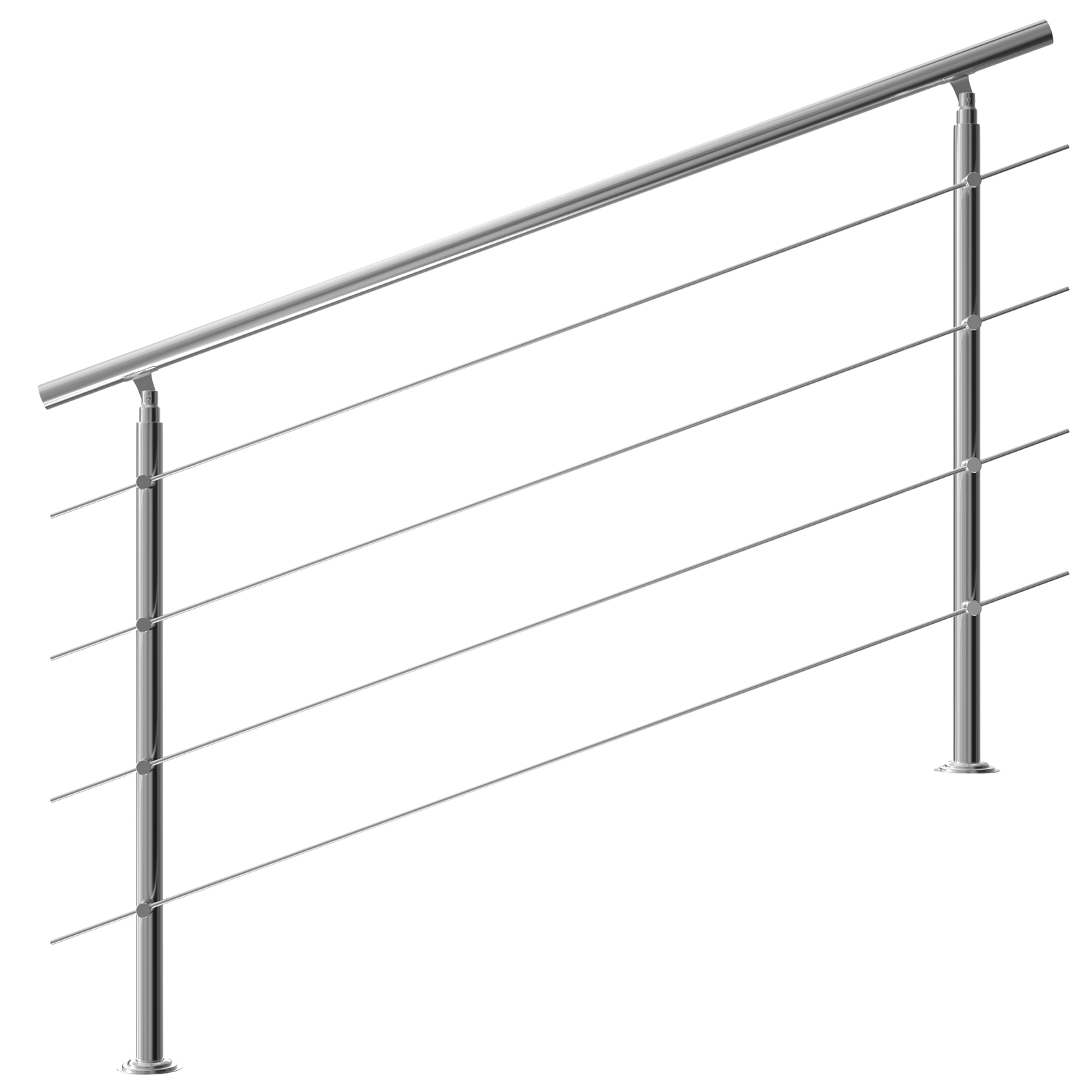 Balustrada na schody Stal nierdzewna 160cm 4 pręty