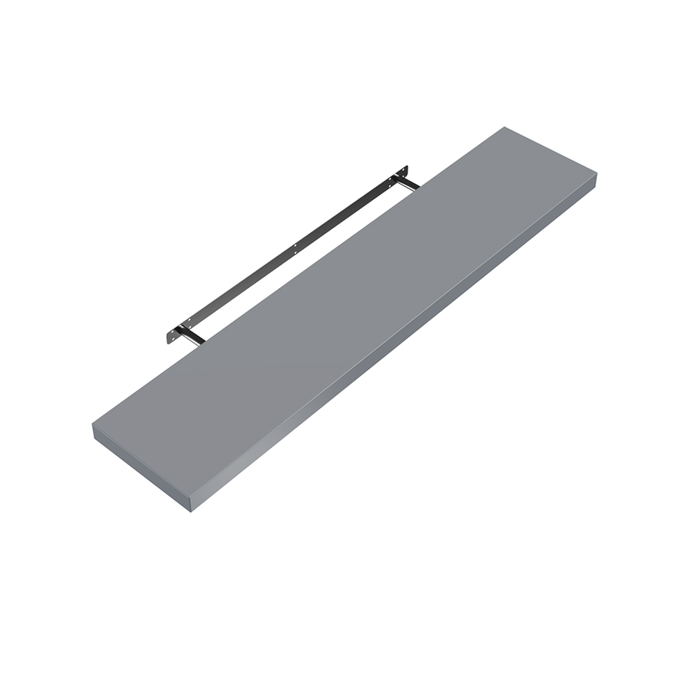 Półka ścienna Wisząca 50cm Szara + Wspornik