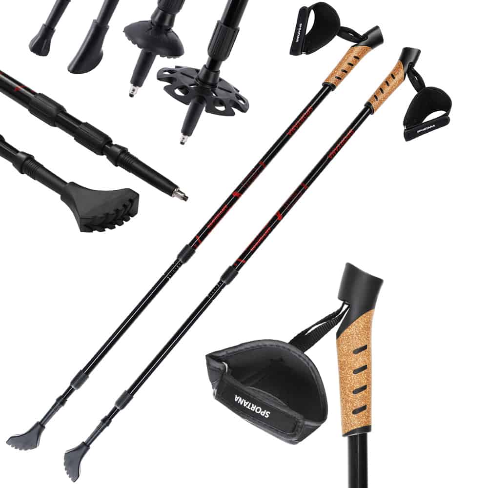 Kijki do Nordic Walking Czerwone