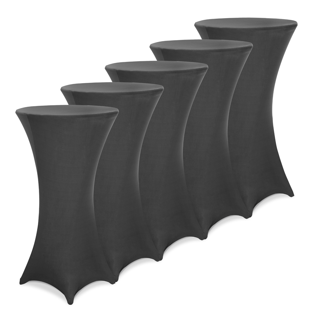 Pokrowiec na Stolik Koktajlowy 5 szt. Antracyt Ø70cm
