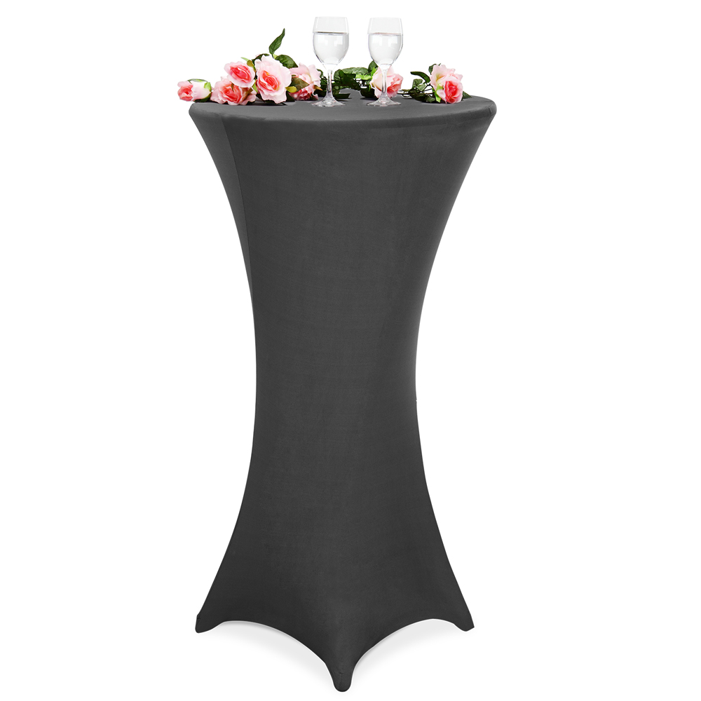 Pokrowiec na stół barowy antracytowy Ø80 cm