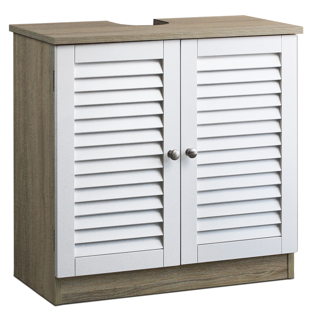 Szafka pod umywalkę Standardowa Biało-Brązowa