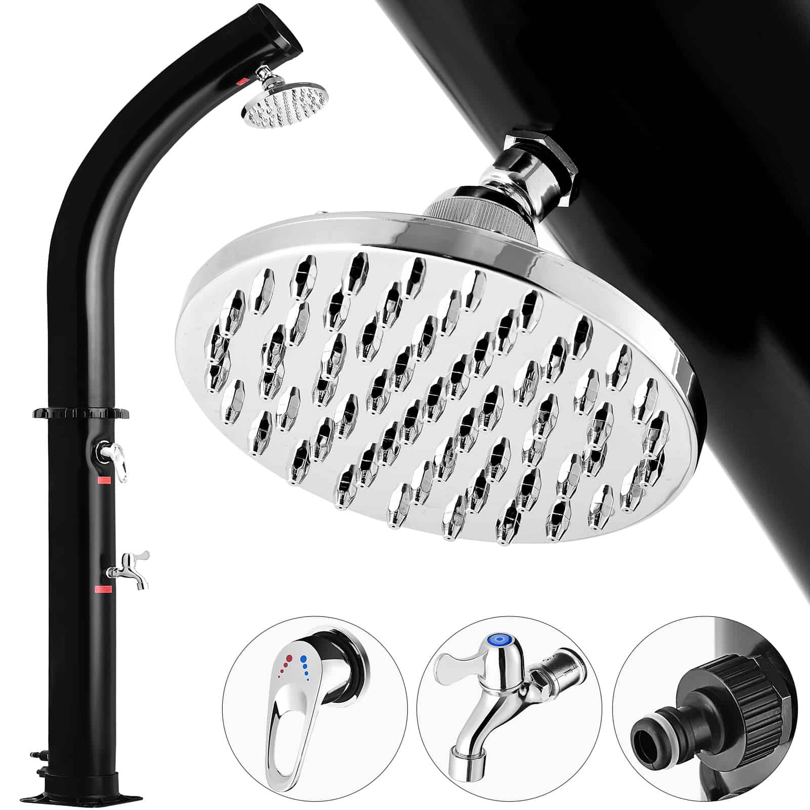 Prysznic solarny Bow Czarny 20l