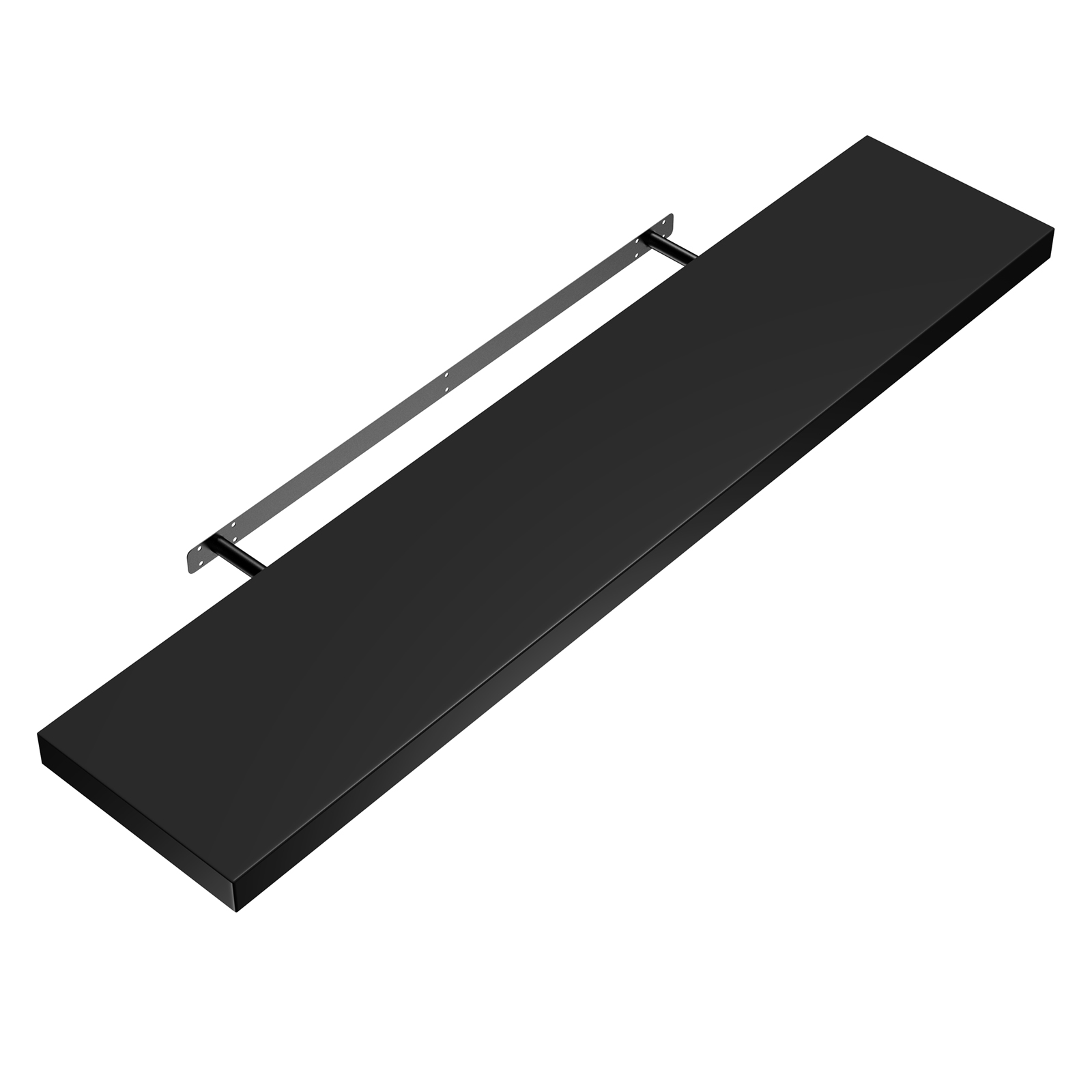 Półka ścienna Wisząca 90cm Czarna + Wspornik