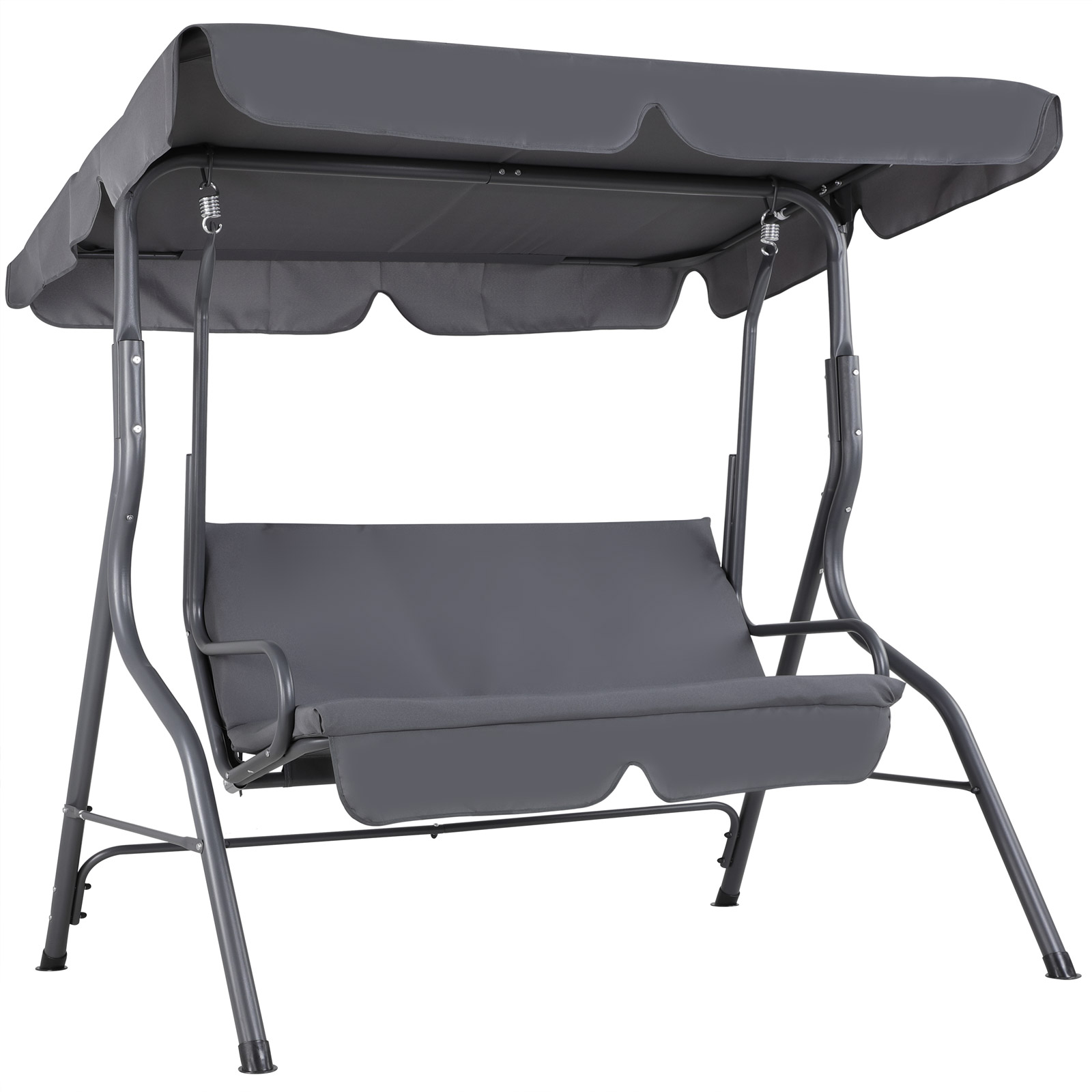 Huśtawka Ogrodowa Antracytowa z Daszkiem