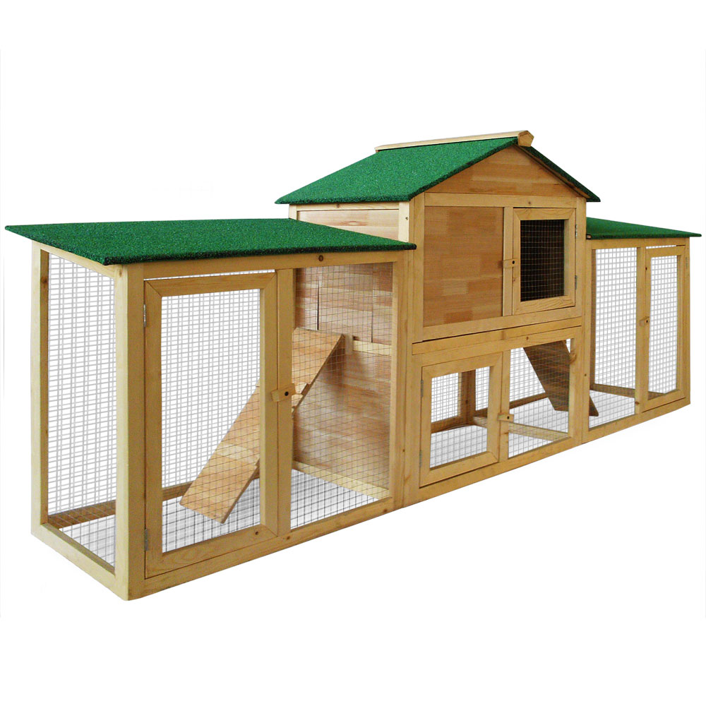 Domek dla królika Budka dla królika 2 poziomy 204x45x84