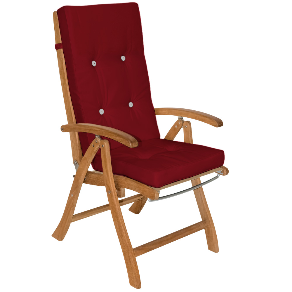 Poduszka na krzesło Vanamo 6 szt. Czerwona z Oparciem