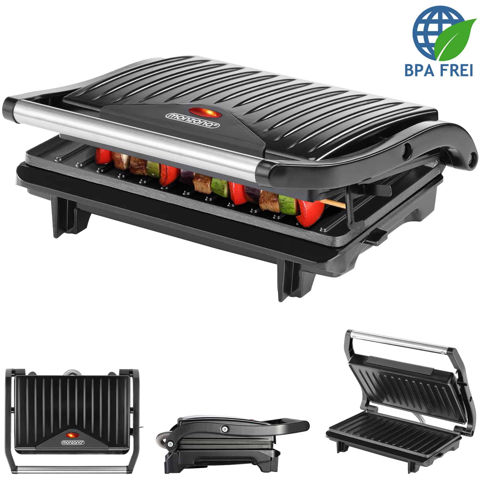 Grill kontaktowy czarny 750W