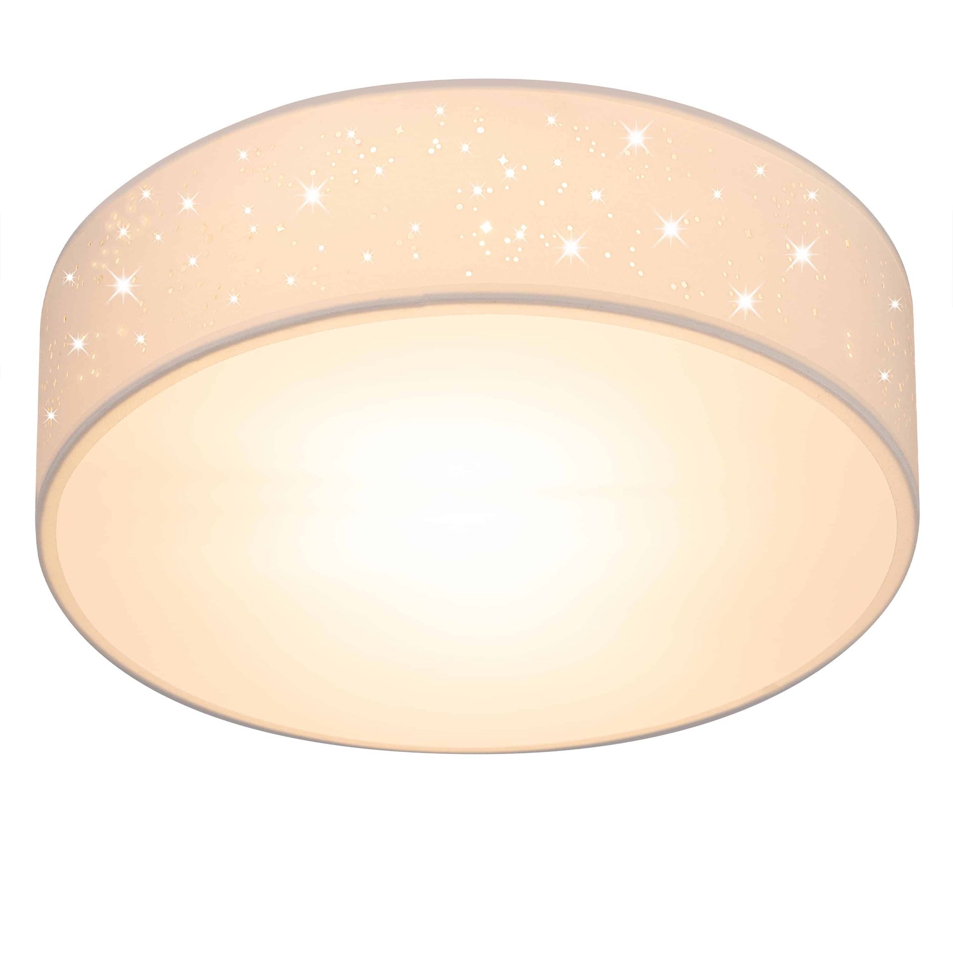 Lampa sufitowa Biała Materiałowa Ø30cm Gwieździste niebo