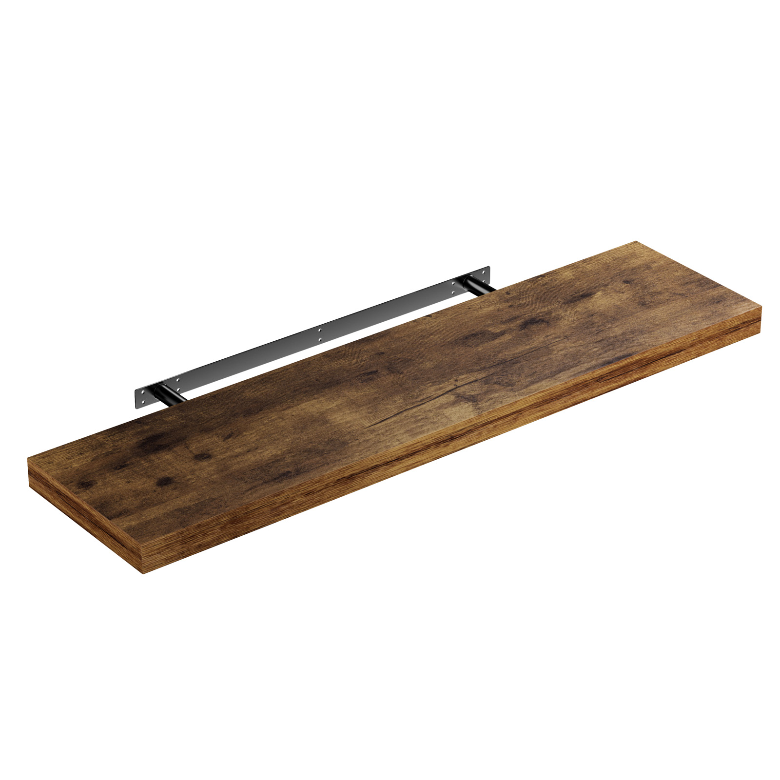 Półka ścienna Wisząca 90cm Dąb Ciemny + Wspornik