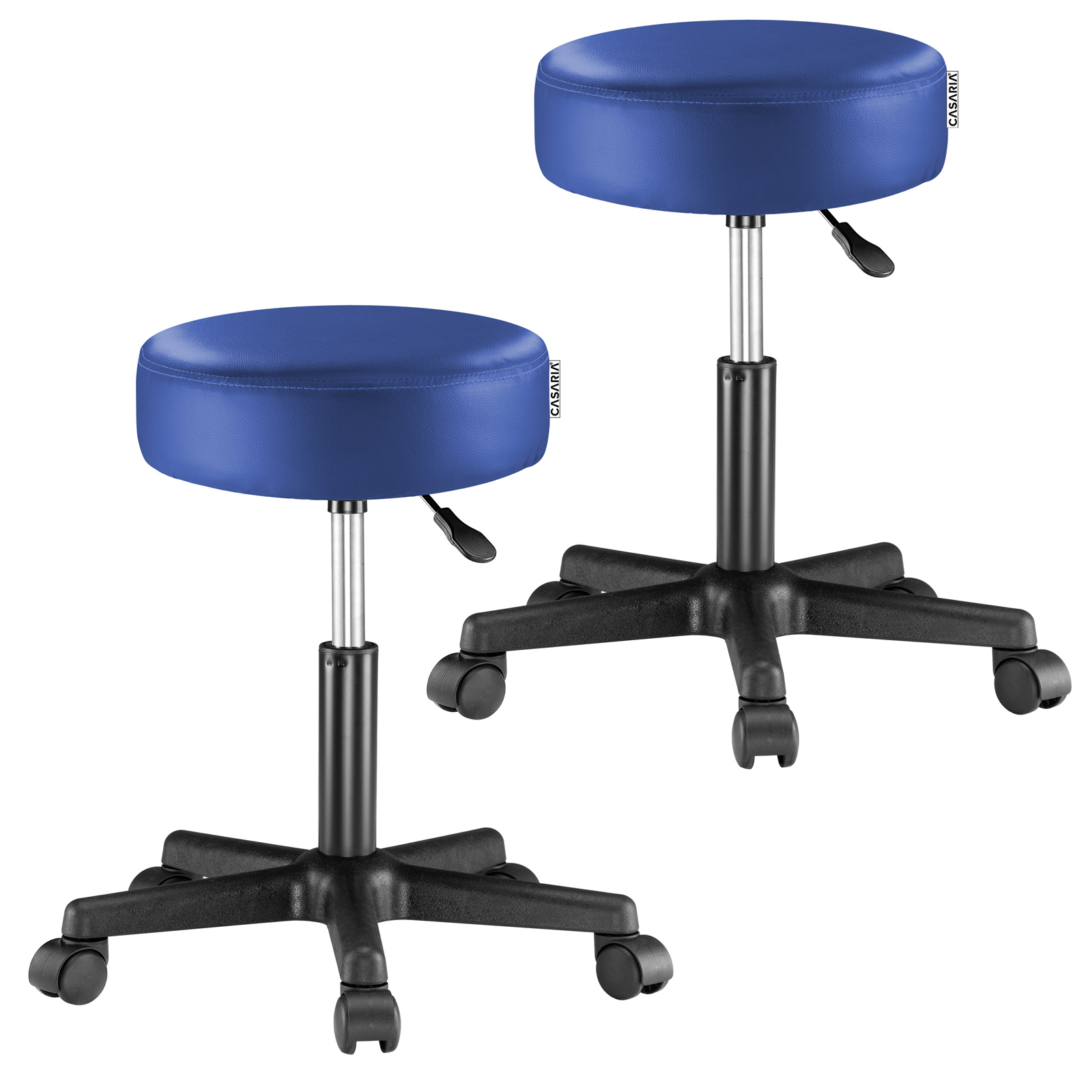 Taboret obrotowy Niebieski Imitacja Skóry 360°
