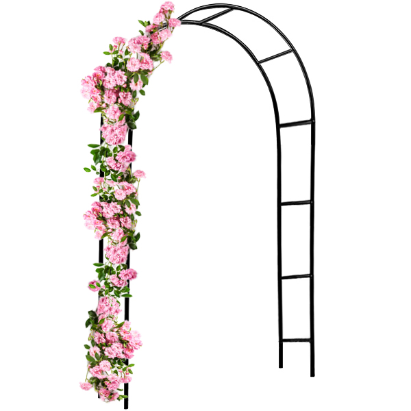Pergola ogrodowa Łuk na róże Czarny 240x140x37cm