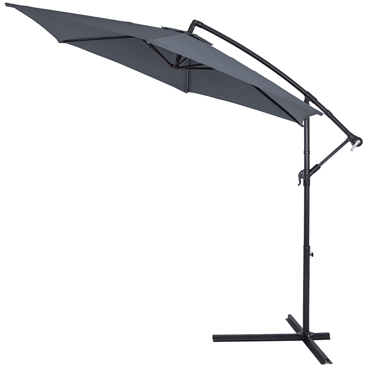 Parasol ogrodowy antracyt​alu Ø300cm + pokrowiec UV50+